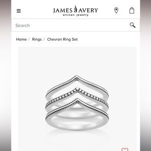 Size 6 JA chevron rings